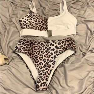 Cheetah print bikini set